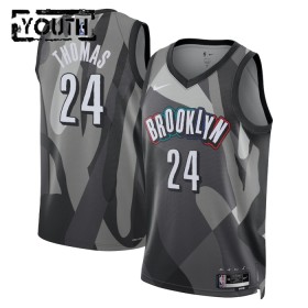 Dječji NBA Dres Brooklyn Nets Cam Thomas Nike 2024-25 City Edition Sivo Swingman